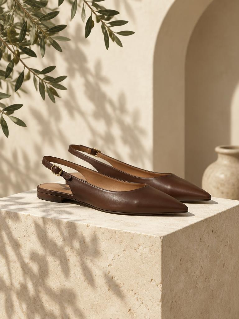 Cocoa Pointed Flats